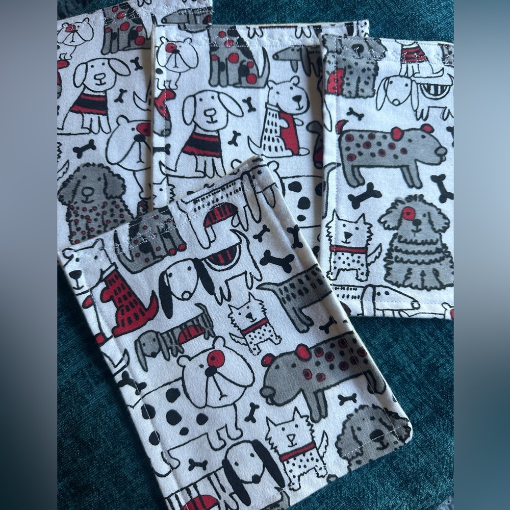4 HANDMADE DOG COASTER MATS